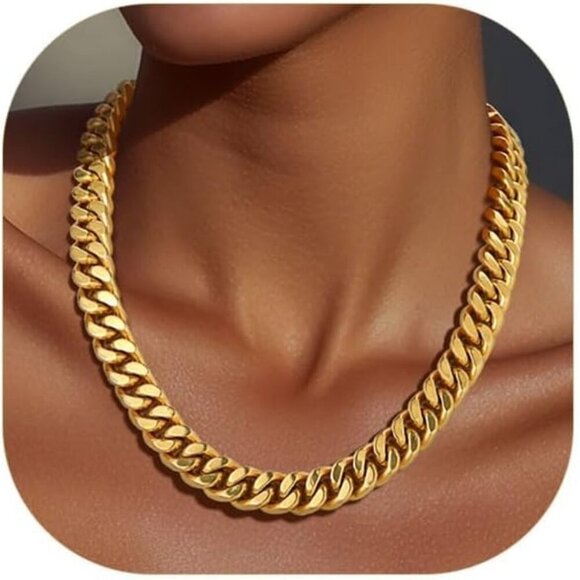 Versatile 20 Inch Gold Cuban Link Chain Necklace for Effortless Everyday Style